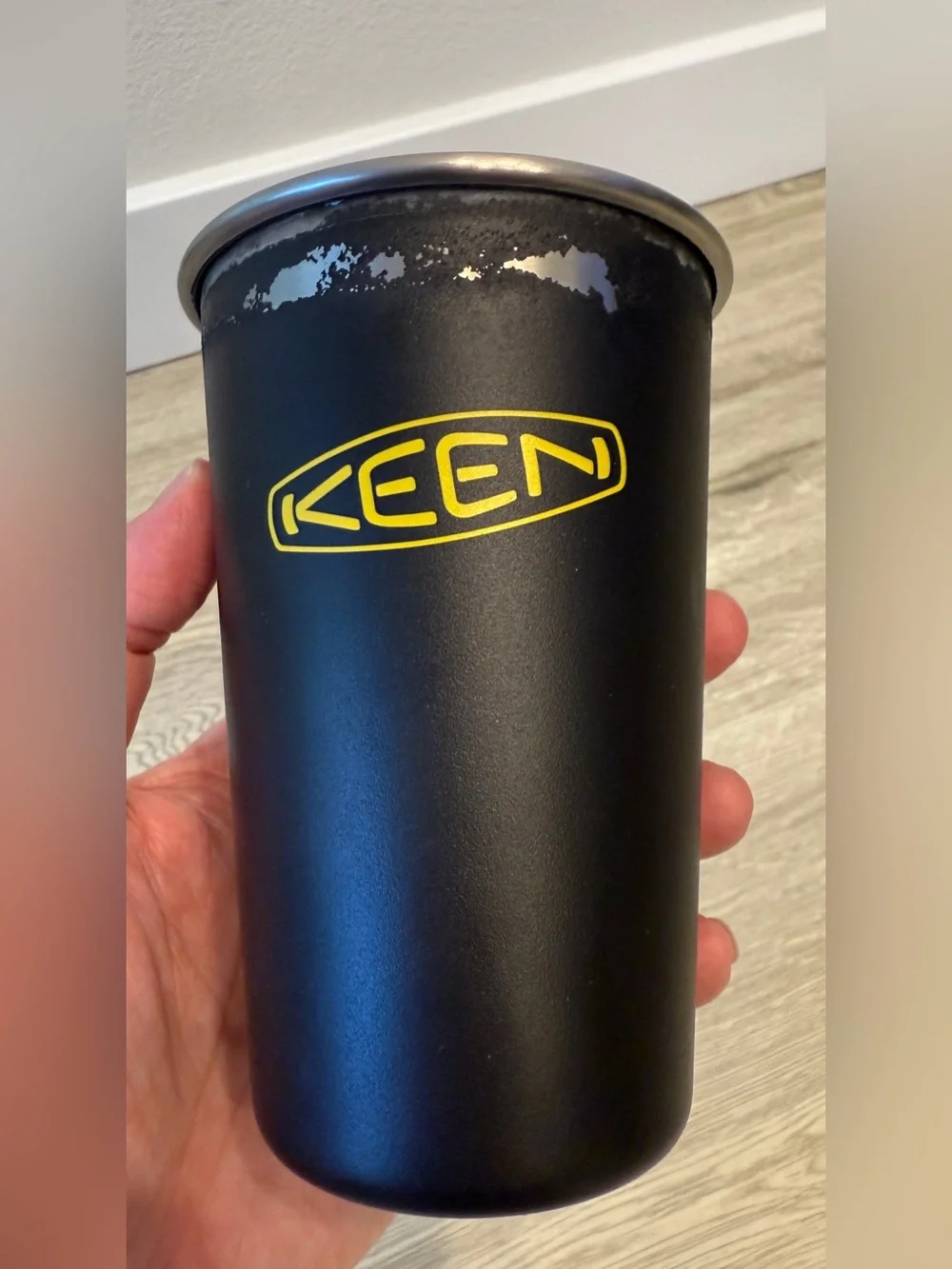 Keen Stainless Steel Pint Glass lightweight and sturdy